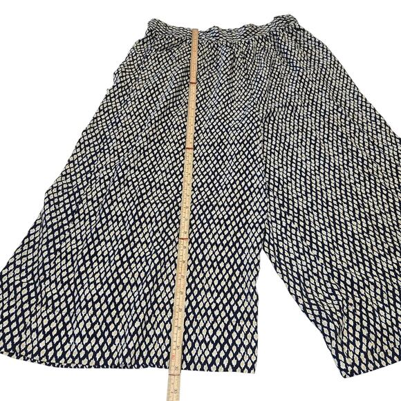 Azel Hazel Womens L Pants Crop Wide Leg Flowy Lightweight Boho Hippie Festival - Picture 6 of 16